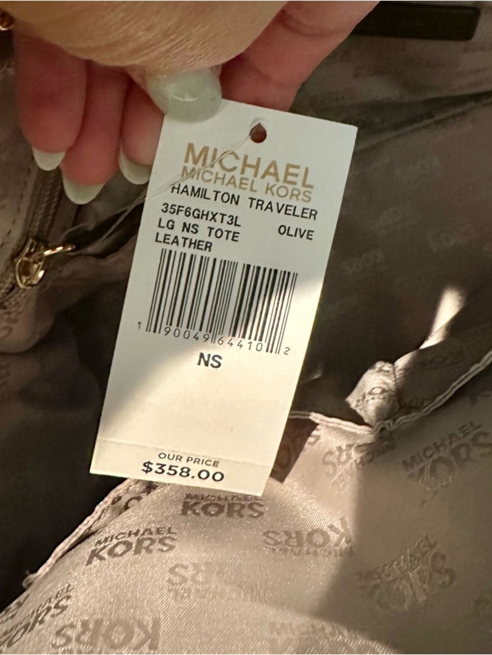 Michael Kors Hamilton Tote Olive - Picture 6 of 6